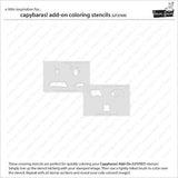 Lawn Fawn LF3769 - Lawn Clippings - Capybaras! Add-On Coloring Stencils