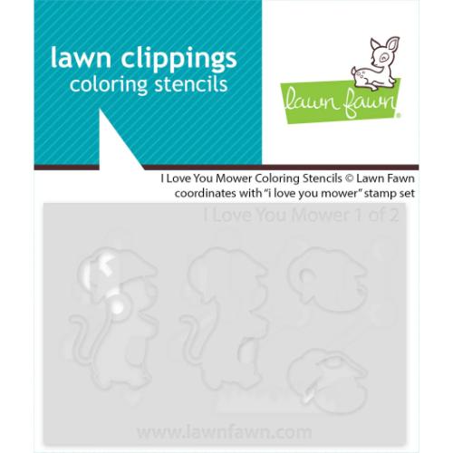 Lawn Fawn LF3752 - Lawn Clippings - I Love You Mower Coloring Stencils