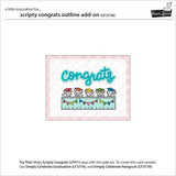 Lawn Fawn LF3736 - Lawn Cuts - Scripty Congrats Outline
Add-On Die