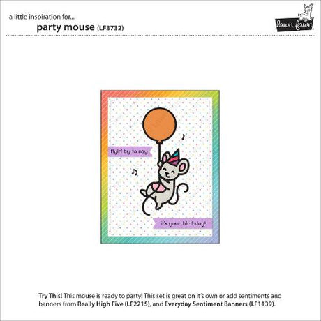 Lawn Fawn LF3732 - Lawn Cuts - Party Mouse Dies