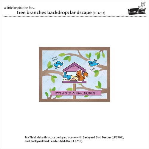 Lawn Fawn LF3733 - Lawn Cuts - Tree Branches Backdrop:
Landscape Dies