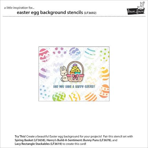 Lawn Fawn LF3692 - Lawn Clippings - Easter Egg
Background Stencils