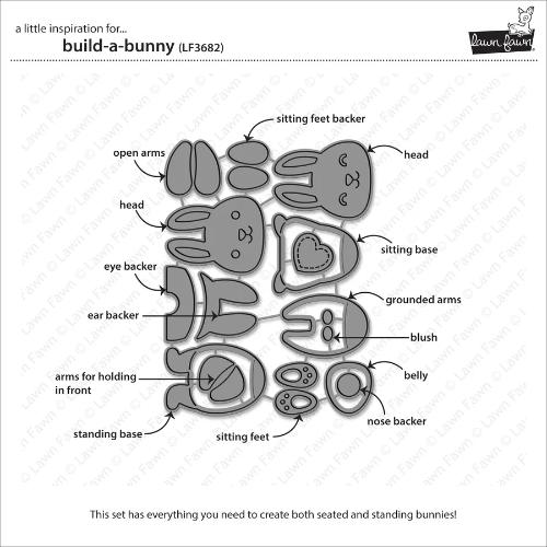 Lawn Fawn LF3682 - Lawn Cuts - Build-A-Bunny Dies