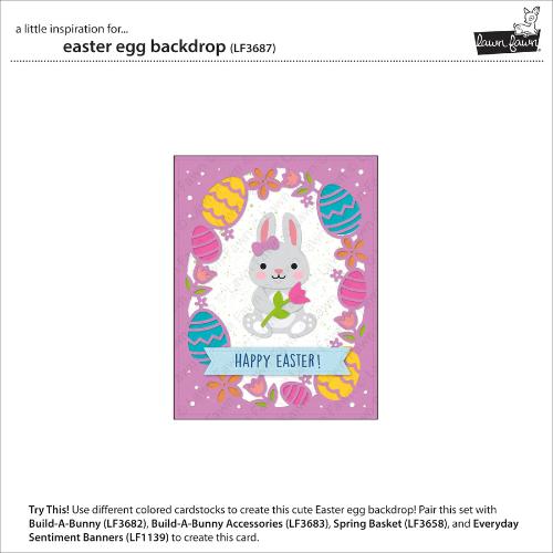 Lawn Fawn LF3687 - Lawn Cuts - Easter Egg Backdrop Dies