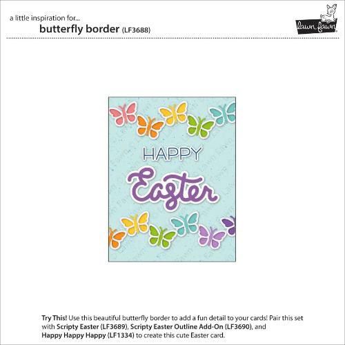 Lawn Fawn LF3688 - Lawn Cuts - Butterfly Border Dies