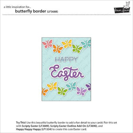 Lawn Fawn LF3688 - Lawn Cuts - Butterfly Border Dies