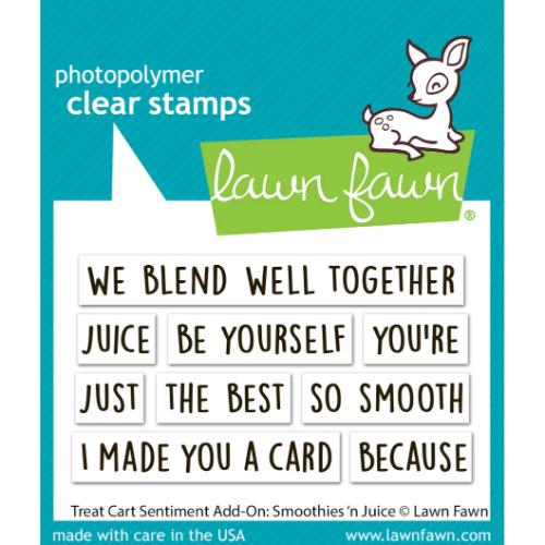 Lawn Fawn LF3677 - Stamps - Treat Cart Sentiment Add-On:
Smoothies 'n Juice