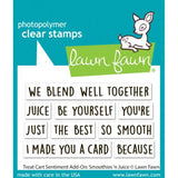 Lawn Fawn LF3677 - Stamps - Treat Cart Sentiment Add-On:
Smoothies 'n Juice