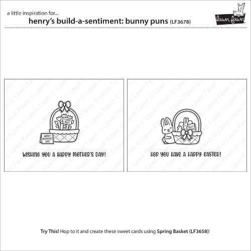 Lawn Fawn LF3678 - Stamps - Henry's Build-A-Sentiment:
Bunny Puns