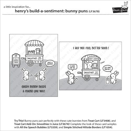 Lawn Fawn LF3678 - Stamps - Henry's Build-A-Sentiment:
Bunny Puns