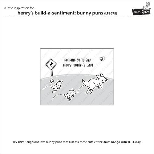 Lawn Fawn LF3678 - Stamps - Henry's Build-A-Sentiment:
Bunny Puns