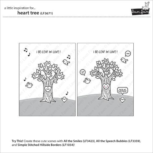 Lawn Fawn LF3671 - Stamps - Heart Tree