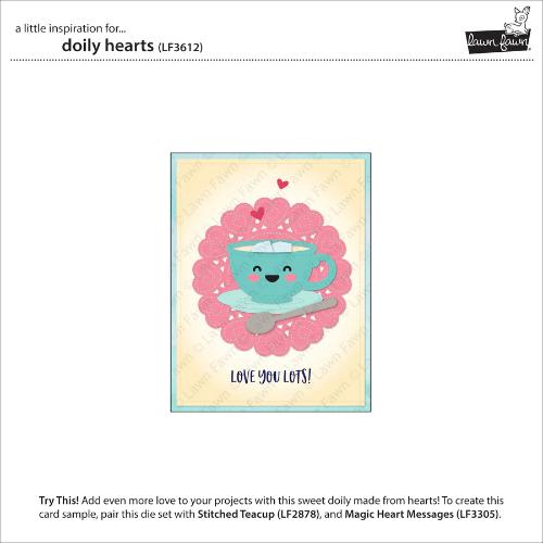 Lawn Fawn LF3612 - Lawn Cuts - Doily Hearts Die