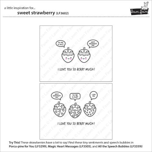 Lawn Fawn LF3602 - Stamps - Sweet Strawberry