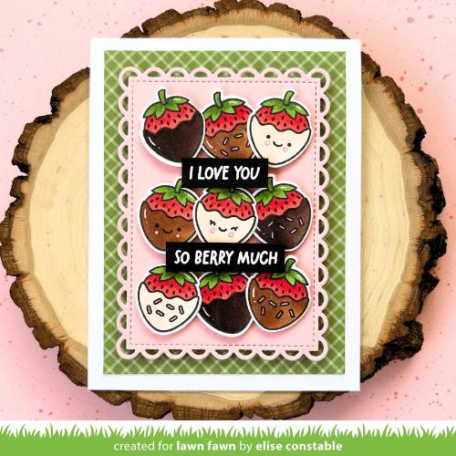 Lawn Fawn LF3602 - Stamps - Sweet Strawberry