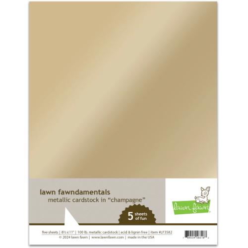 Lawn Fawn LF3582 - Metallic Cardstock - Champagne