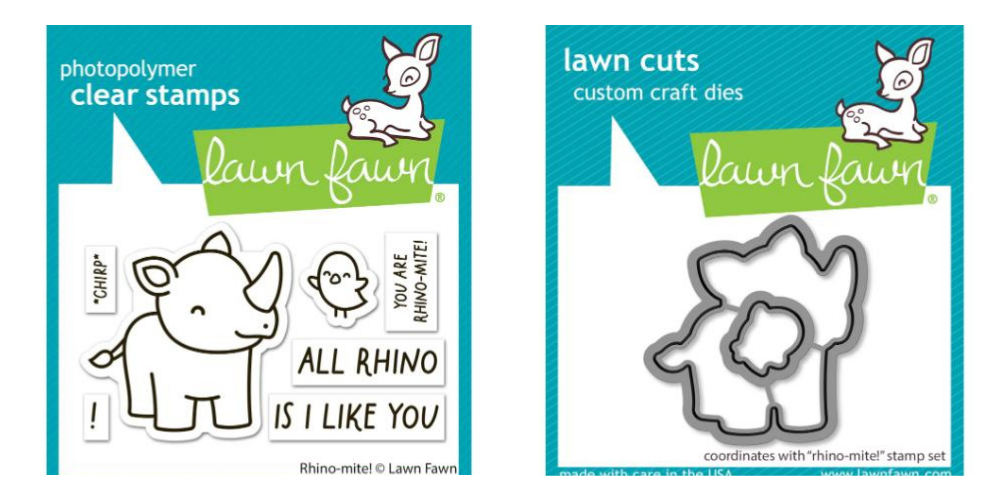 Lawn Fawn  LF3593/LF3594  - Stamps/ die Bundle - Rhino-mite!