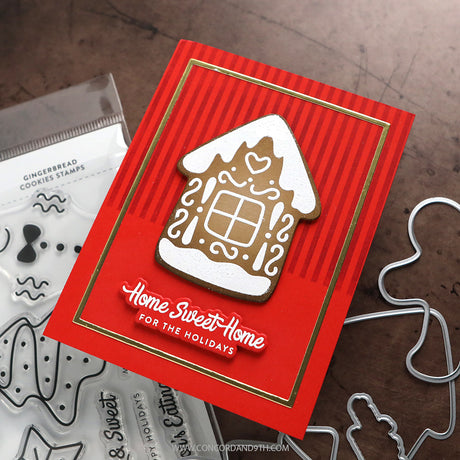 Concord & 9th KW Gingerbread Cookies Stamp Set (6 x 8) , stencil & Die Bundle