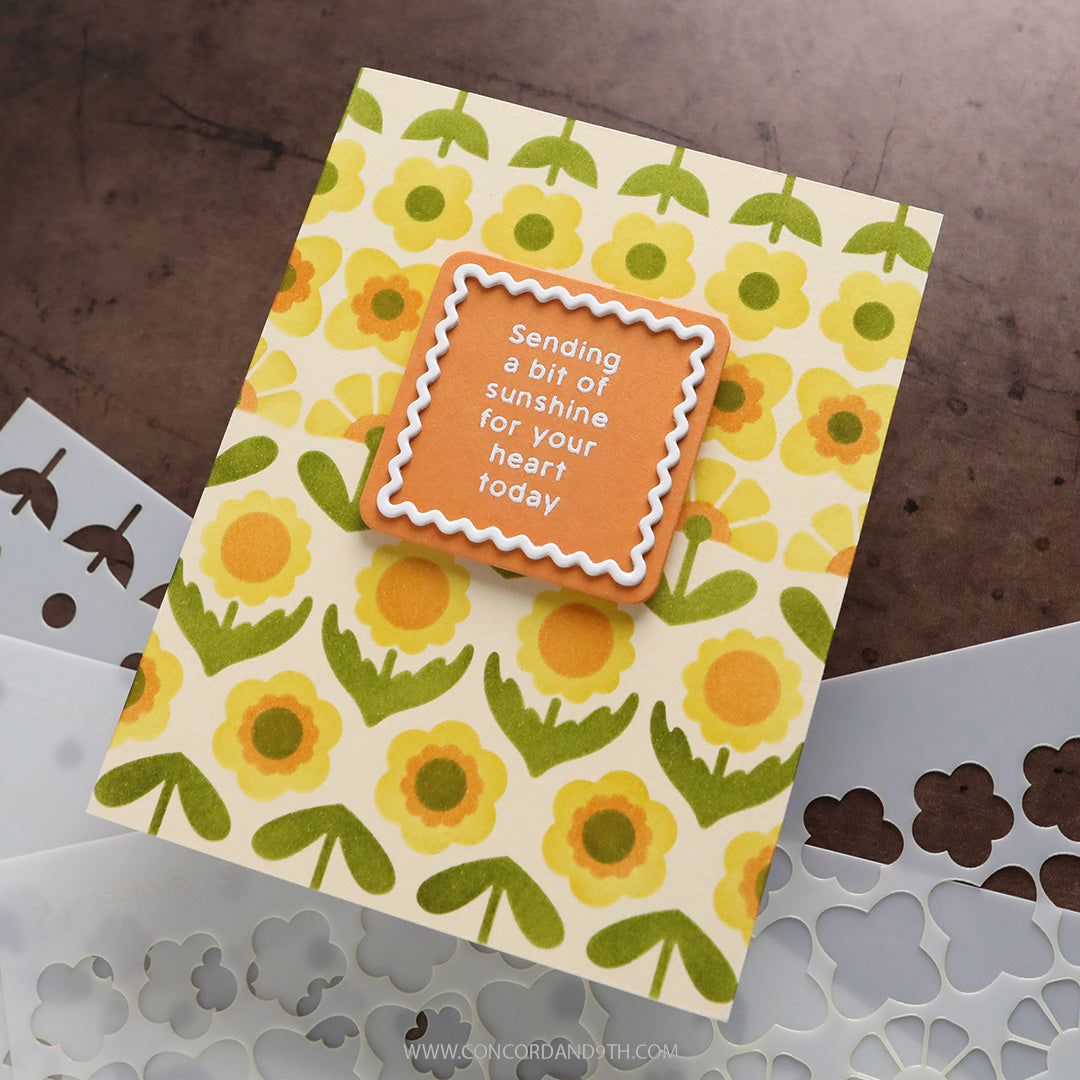 Concord & 9th KW Petal Pop Stencil Pack (6 qty; 6 x 9)
