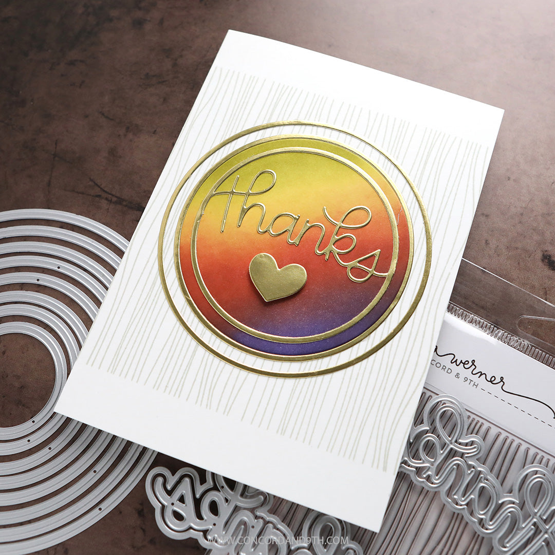 Concord & 9th KRISTINA WERNER Wood Lines Background Stamp (6 x 6)