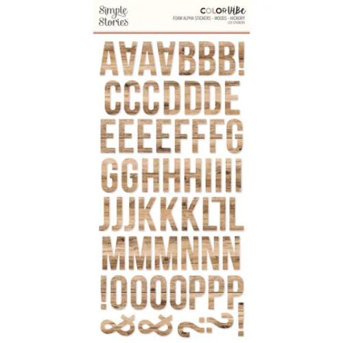 Simple Stories Color Vibe Foam Alpha Stickers Woods Hickory (120pcs) (13490)