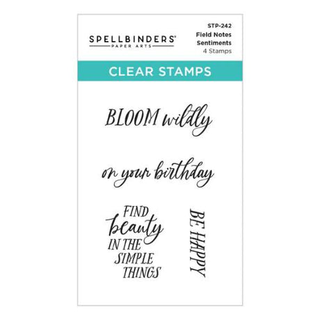 Spellbinders Field Notes Sentiments Clear Stamp Set from the Field Notes Collection