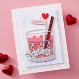 Spellbinders Valentine Happy Hour Sentiments BetterPress Plate & Die Set from the Love on the Rocks Collection