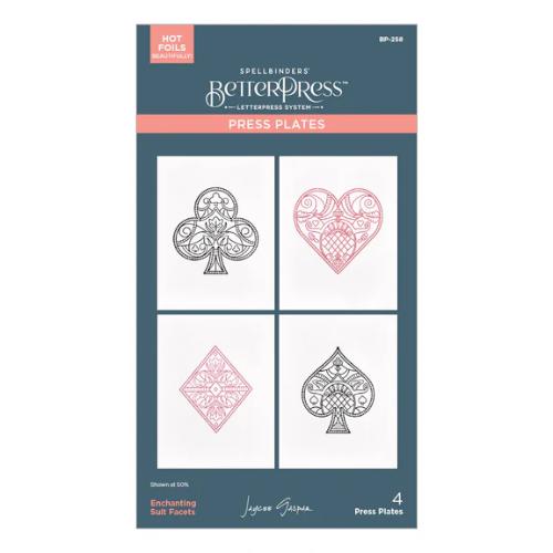 Spellbinders Enchanting Suit Facets Press Plates from the Jack of All Trades Collection by Jaycee Gaspar