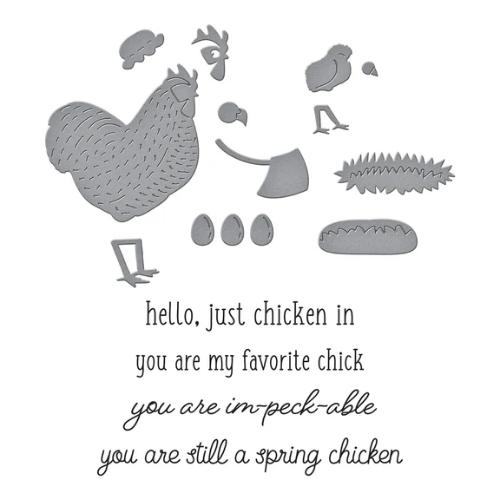 Spellbinders Spring Chicken Clear Stamp & Die Set from the On the Farm Collection