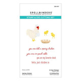 Spellbinders Spring Chicken Clear Stamp & Die Set from the On the Farm Collection