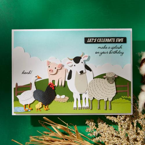 Spellbinders Honk Honk Clear Stamp & Die Set from the On the Farm Collection