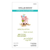 Spellbinders Ham It Up Clear Stamp & Die Set from the On the Farm Collection