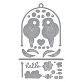 Spellbinders Pretty Birds Etched Dies from the Cheerful Chirps Collection