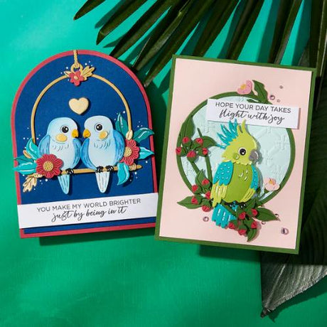 Spellbinders Flying High Etched Dies from the Cheerful Chirps Collection