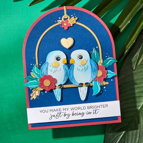 Spellbinders Spread Your Wings Sentiments Clear Stamp Set from the Cheerful Chirps Collection