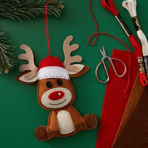 Spellbinders Felt Reindeer Etched Dies from the Felt Stitch & Create Collection by Nicole Spohr