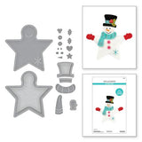 Spellbinders Felt Snowman Star Etched Dies from the Felt Stitch & Create Collection by Nicole Spohr