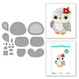 Spellbinders Felt Snowy Owl Etched Dies from the Felt Stitch & Create Collection by Nicole Spohr