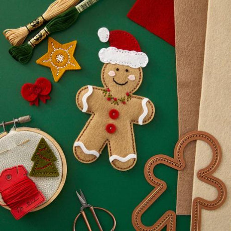 Spellbinders Felt Gingerbread Boy & Girl Etched Dies from the Felt Stitch & Create Collection by Nicole Spohr