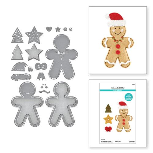 Spellbinders Felt Gingerbread Boy & Girl Etched Dies from the Felt Stitch & Create Collection by Nicole Spohr