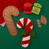 Spellbinders Felt Candy Cane Etched Dies from the Felt Stitch & Create Collection by Nicole Spohr