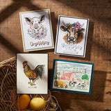 Spellbinders Feathered Friends BetterPress Plate & Die Set from the Justine's Farm Collection by Justine Dvorak