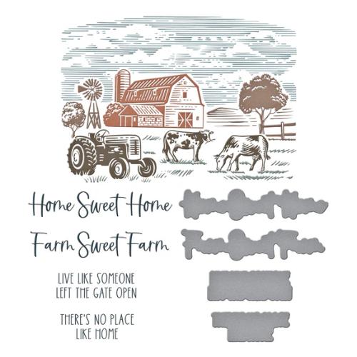 Spellbinders Farm Sweet Farm Registration BetterPress Plate & Die Set from the Justine's Farm Collection by Justine Dvorak