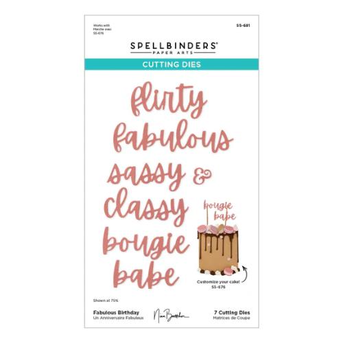 Spellbinders Fabulous Birthday Etched Dies from the Bougie Birthday Collection by Nina Boettcher