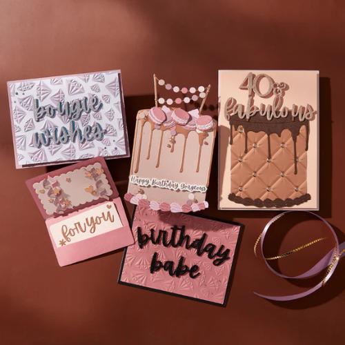 Spellbinders Fabulous Birthday Etched Dies from the Bougie Birthday Collection by Nina Boettcher