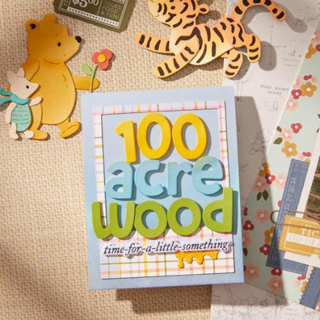 Spellbinders Pooh's Alphabet, Numbers & More Etched Dies from the Say Cheese Classic Pooh Collection in Collaboration with Simple Stories