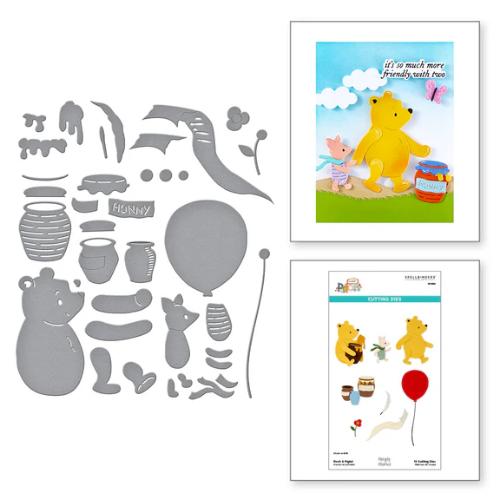 Spellbinders Pooh & Piglet Etched Dies from the Say Cheese Classic Pooh Collection in Collaboration with Simple Stories