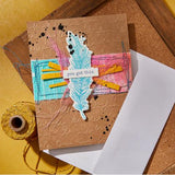 Spellbinders Scribbled Letter Embossing Folder from the Collaged Birds Collection by Dina Wakley