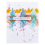 Spellbinders Scribbled Letter Embossing Folder from the Collaged Birds Collection by Dina Wakley