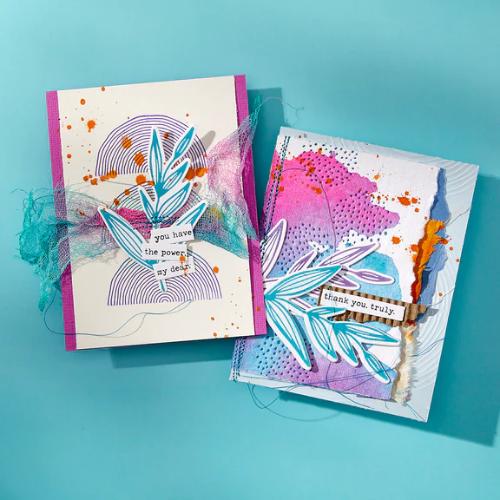 Spellbinders Flourishing BetterPress Plates from the Modern Botanicals Collection by Dina Wakley